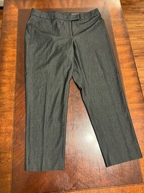 Anne Klein Charcoal Cropped Dress Pants